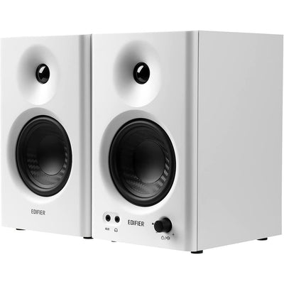 Edifier MR4 Powered Studio Monitor Speakers, 4" Active Near-Field Monitor Speaker - White (Pair)
