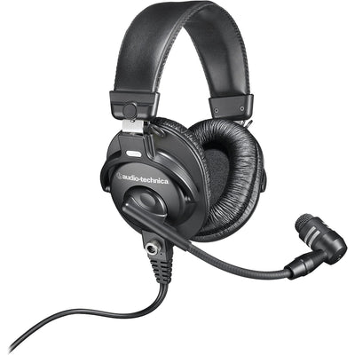 Audio-Technica BPHS1 Broadcast Stereo Headset with Dynamic Cardioid Boom Mic Black, Adjustable