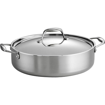 Tramontina 6 QT Covered Braiser - Tri-Ply Clad SS - SEA - Gourmet