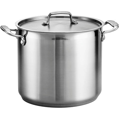 Tramontina Covered Stock Pot Gourmet Stainless Steel 12-Quart, 80120/000DS