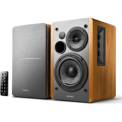 Edifier R1280DB Powered Bluetooth Bookshelf Speakers - Wood Grain