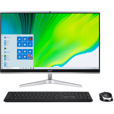 Acer 24 inch Aspire C24 Multi-Touch All-in-One Desktop Computer - Silver