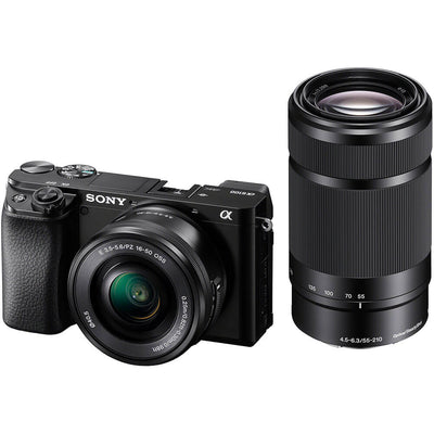 Sony Black Mirrorless Digital Camera With 16-50mm & 55-210mm Lenses