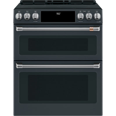 Café 7 Cu. Ft. Matte Black Induction and Convection Double Oven Range