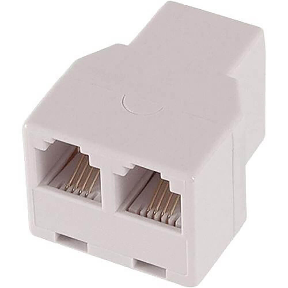 Jasco White Duplex In Line Phone Adapter