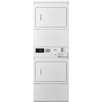 Whirlpool 7.4 cu. ft. White Electric Double Stacked Commercial Dryer Coin Operated