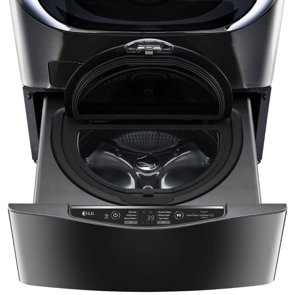 LG 1.0 Cu. Ft. Black Stainless SideKick™ Pedestal Washer