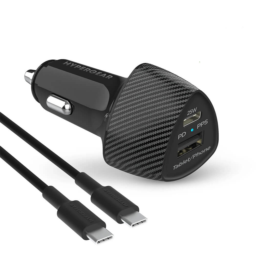 Hypergear SpeedBoost 25W PD USB-C Car Kit - Black