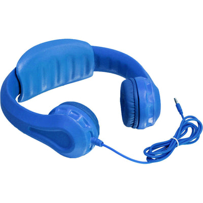 Aluratek Volume-Limiting Wired Foam Headphones - Blue