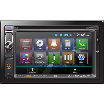 Dual 6.2 inch DVD Multimedia Receiver with Bluetooth OPEN BOX