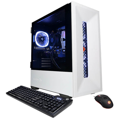 CYBERPOWERPC Gamer Master Gaming Desktop - AMD Ryzen 5 5600G, 16GB, White