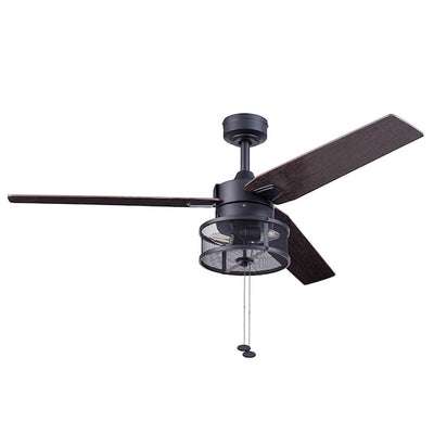 Prominence Home 52 inch Matte Black LED Indoor Cage Ceiling Fan