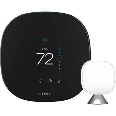 Ecobee Smart Thermostat with Voice Control - Black