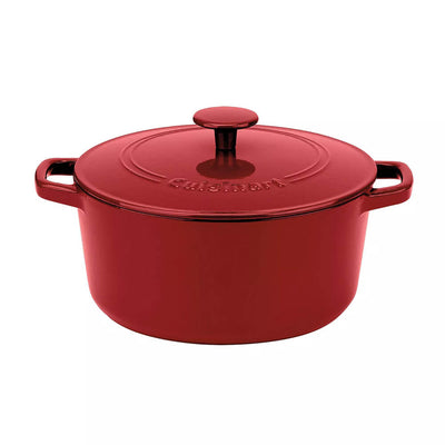 Cuisinart 5 Quart Enameled Cast Iron Round Covered Casserole - Cardinal Red