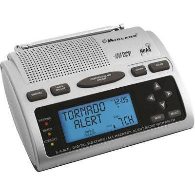 Midland Weather NOAA Clock Radio with Special Area Message Encoding (S.A.M.E.)