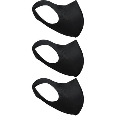 Kole Imports 3 Pack Reusable Black Face Mask