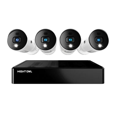 Night Owl BTD2 Series Bluetooth 8 Channel 1080p DVR & 4 x 1080p Light Cameras with Audio