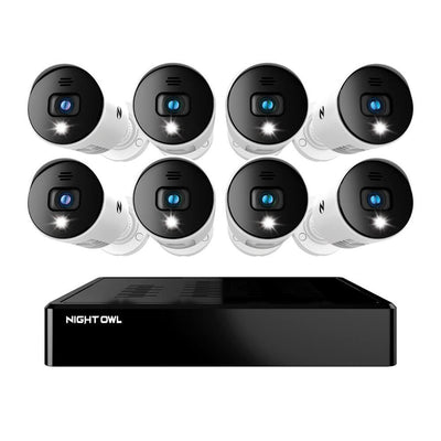 Night Owl BTD2 Series Bluetooth 8 Channel 1080p DVR & 8 x 1080p Light Cameras with Audio