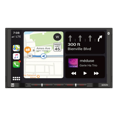 Dual 7 inch In-Dash Media Receiver with Bluetooth, Android™ Auto, and Wired Apple CarPlay™