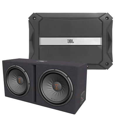 JBL Stadium 600 mono Class D amplifier with Dual 12 inch 2-Ohm Subwoofer Enclosure
