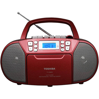Toshiba CD-RW/CD-R/CD-DA Boombox with AM/FM Radio - Red